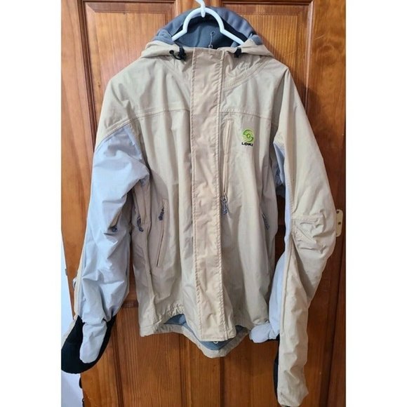 Loki Mens Jacket Sz MBuilt In Mask And Gloves Beige